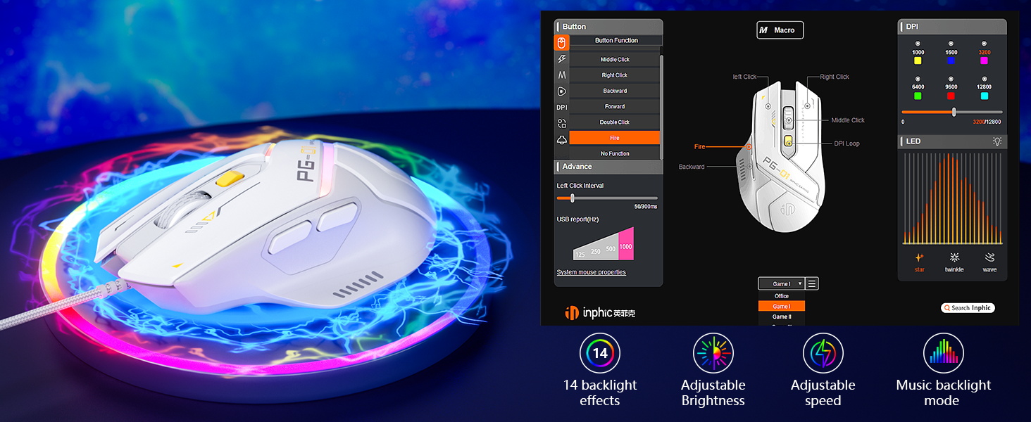 rgb backlit gaming mouse