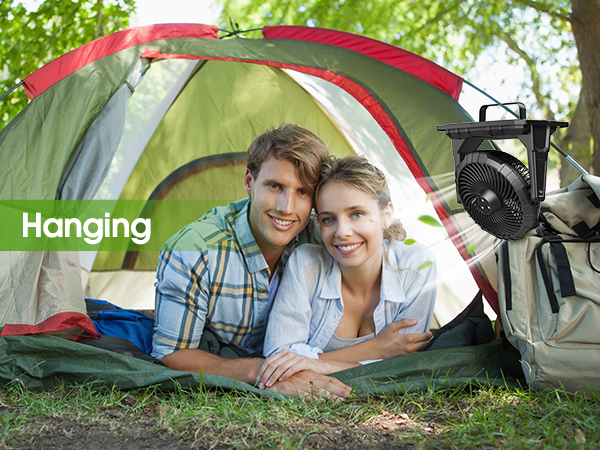 camping fan misting fan