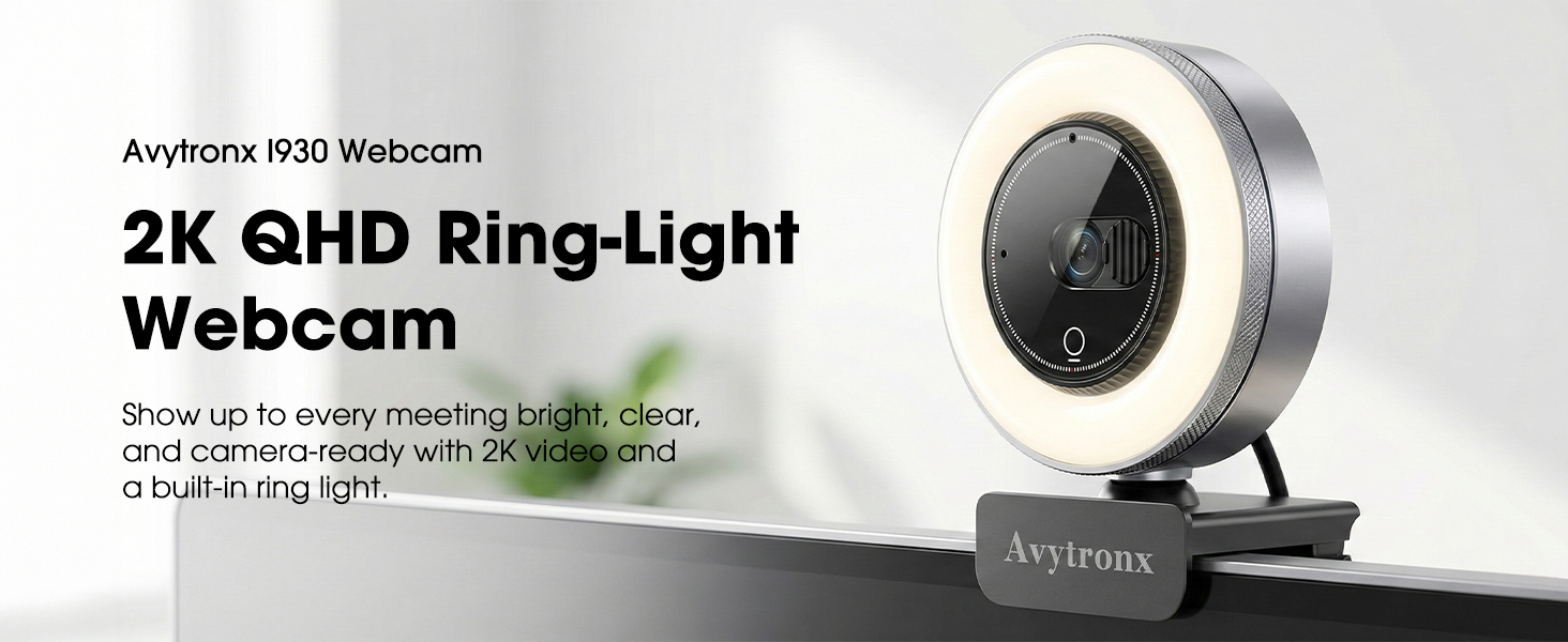 2K QHD Ring-Light Webcam