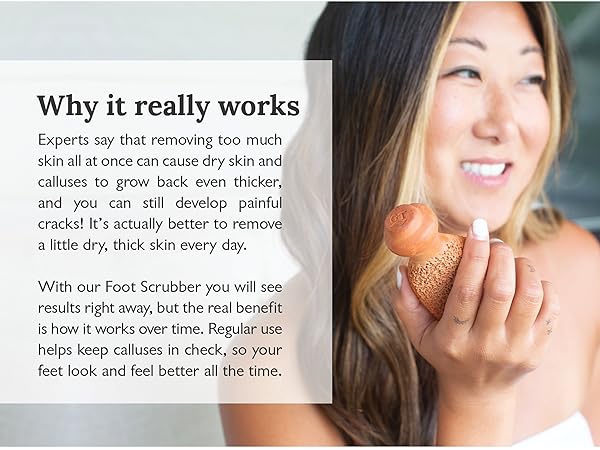 Terra-Cotta Foot Scrubber works to scrub away calluses over time not all at once