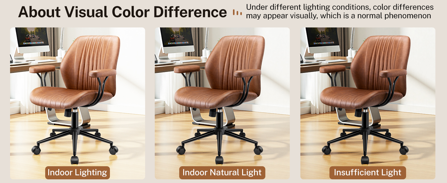 Home Office Desk Chairs with Removable Armrests, Adjustable Height Rocking