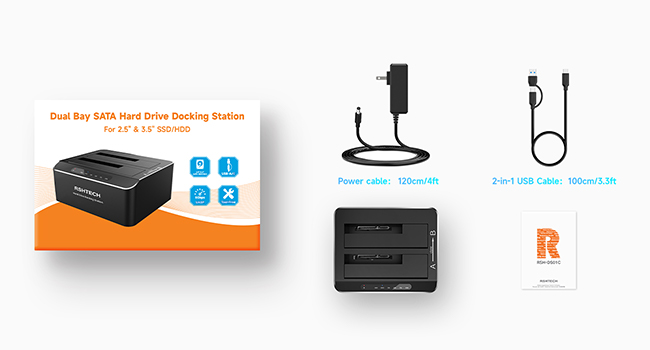 dual bay sata hard drive dock