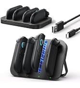 JSAUX Charging Dock Compatible with Nintendo Switch 2 JoyCon Controllers, 4-in-1 Magnetic Charger...