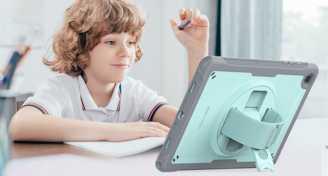 Case for iPad A16 11 inch Case with 360 rotating stand adjustable kickstand for portrait landscape