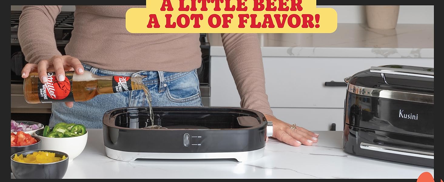 Pouring flafor into the steamer