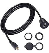 GINTOOYUN Micro HDMI to HDMI Panel Flush Mount Cable Standard HDMI Female to Micro HDMI Male Flus...