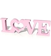 Valentines Day Decorations Love Sign Wooden Blocks V-day Gift Freestanding Love Letter Table Top ...