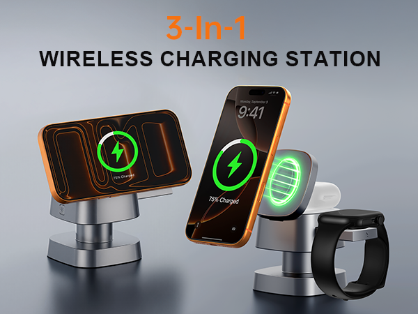 4 in 1 Wireless Charging Station for Apple