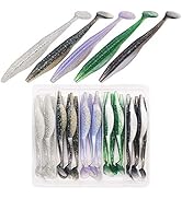 Swim-Fluke-Bait-for-Bass-Fishing-Lure-Paddle-Tail-Soft-Plastic-Baits Kit 4 - 5 Inch Pack of 25