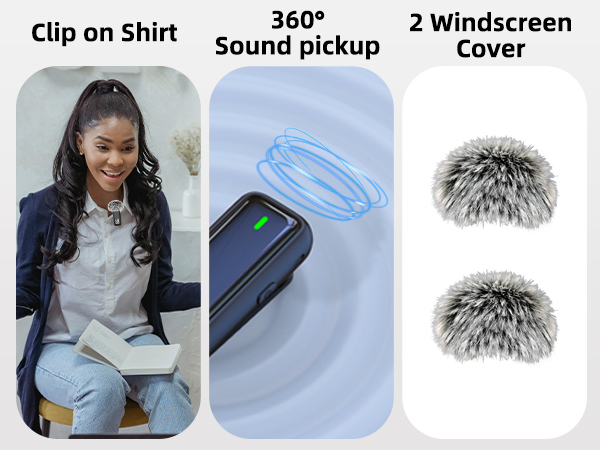 Clip on mic omnidirectional wireless microphone