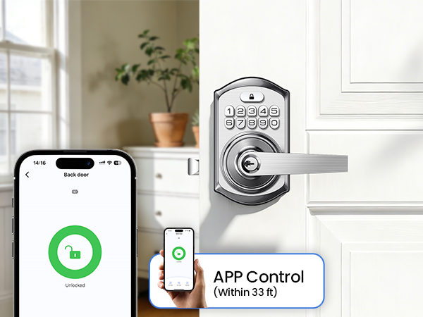 Unlock instantly with mobile app