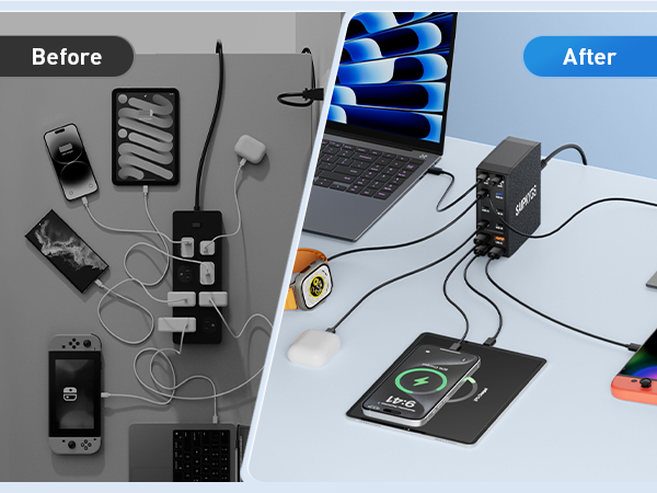 usb and usb c charging station