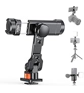 VRIG Metal Phone Tripod Mount, Universal Aluminum Smartphone Mount Adapter with 3 Cold Shoe, 1/4”...