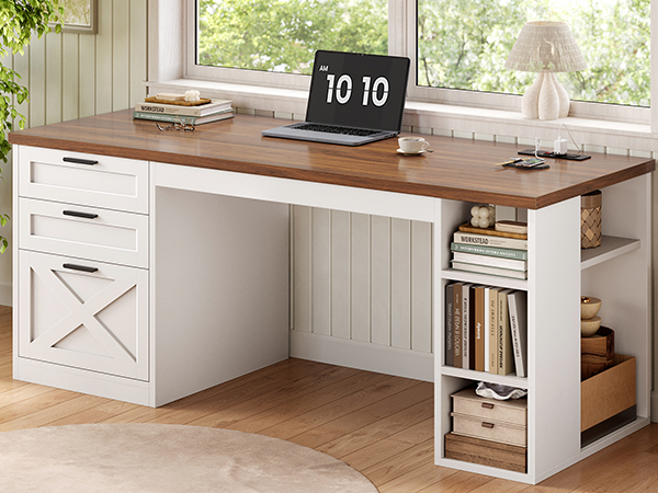 computer desk with drawers