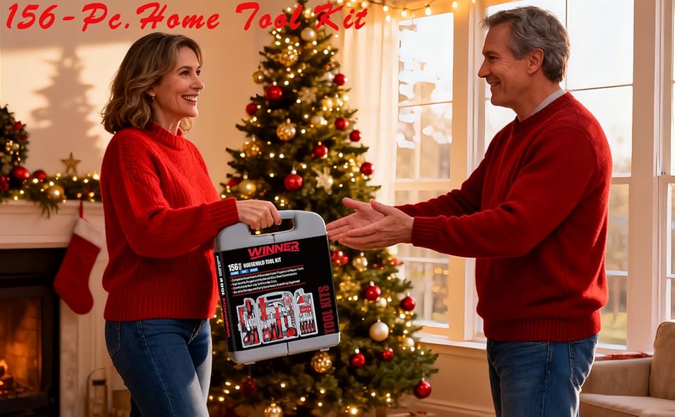 Home Tool Kit Set Toolbox House women men mom dad father mother family christmas holiday gift