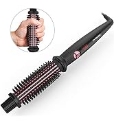 PHOEBE Curling Iron Brush, Dual Voltage Travel-friendly Tourmaline Ceramic Ionic Hair Curler Hot ...