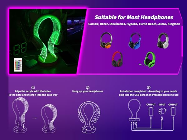 Suitable for all brands of headphone sizes