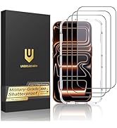 UNBREAKcable for iPhone 17 Pro Max Screen Protector, 3-Pack Full Coverage Tempered Glass [Militar...