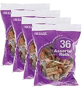 BAZIC Coin Wrappers Rolls, Assorted Quarter Dime Nickel Penny, Made in USA, Durable Preformed Wra...