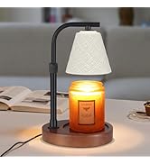 Dimmable Ceramic Candle Warmer Lamp, White Candle Warmer Lights Height Adjustable for Jar Scented...