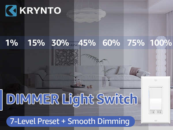7 level LED dimmer light switch