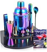 Safring Bartender Kit with Stand, 12-Piece Bar Set | 24oz Cocktail Shaker Set for Drink Mixing, M...