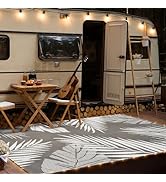 GENIMO Outdoor Rug 5' x 8' Waterproof for Patios Clearance, Reversible Outdoor Plastic Straw Camp...
