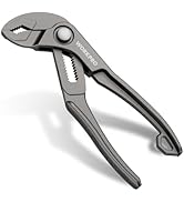 WORKPRO Mini Water Pump Pliers, 4-Inch Groove Joint Pliers, Fast Adjustable Tongue and Groove Pli...