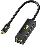 DBIT USB C to Ethernet Adapter, Gigabit RJ45 to Type-C (Thunderbolt 4/3) Ethernet LAN Network Ada...