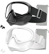 Aegend Swim Goggles with Nose Cover,No Hair Pull,UV Protection Wide View Fabric Swimming Goggles ...