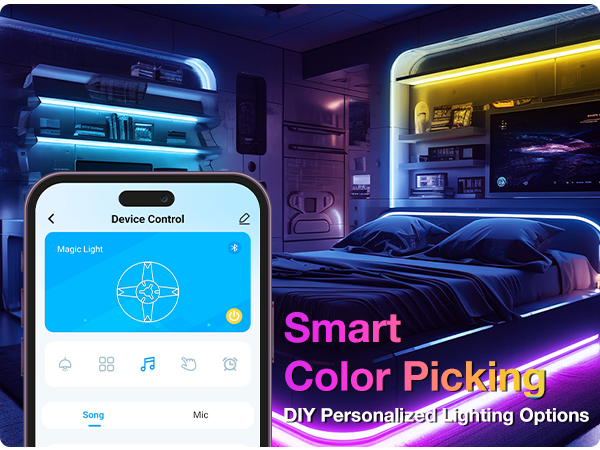 LED lights for bedroom DIY