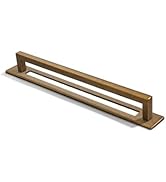 khtumeware 5 Pack 8 Inch Center to Center Antique Brass Cabinet Pull with Backplate Heavy-Duty Ha...