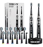 Sonic-FX Duo Dual Handle Sonic 3 Brushing Modes Toothbrush Set with Smart Timer for Adults and Ki...