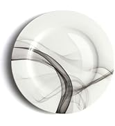 IQCWOOD White Porcelain Dinner Plates, Set of 6, 8