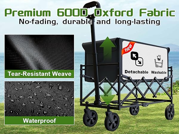 collapsible wagon folding wagon foldable cart utility wagon camp wagon beach wagon garden cart