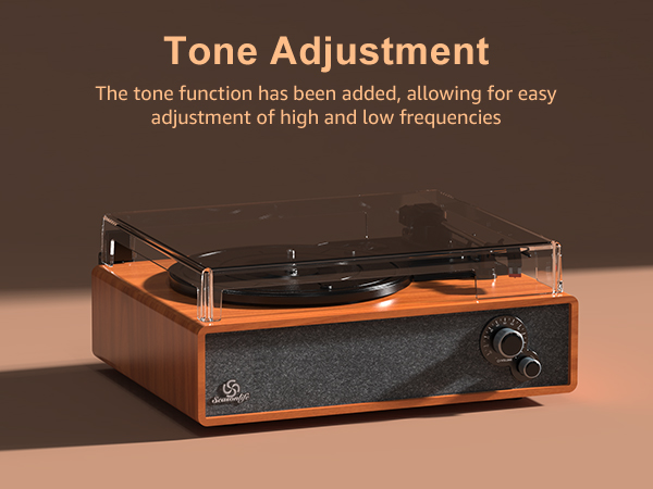 bluetooth vinyl record player with speakers