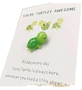 Handmade Emotional Support, You're Turtley Awesome Gift - Cute Mini Green Turtle Decoration, Love...