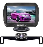 JUNHAOZ Rearview Car Backup Camera for Car Trucks, SUVs, Pickups, 4.3-Inch IPS Monitor,Night Visi...