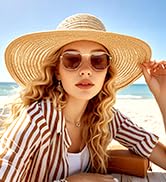 Joopin Vintage Round Sunglasses for Women, Retro Trendy Polarized Sun Glasses UV400 Protection, C...