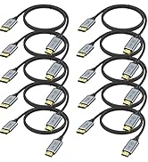4K DisplayPort to HDMI Cable 6 Feet, 10-Pack DP Display Port to HDMI Cord Adapter Male to Male (4...