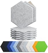 Amantech 12 Pack Acoustic Panels Self Adhesive Sound Proof Foam,High Density Sound Acoustic Foam ...