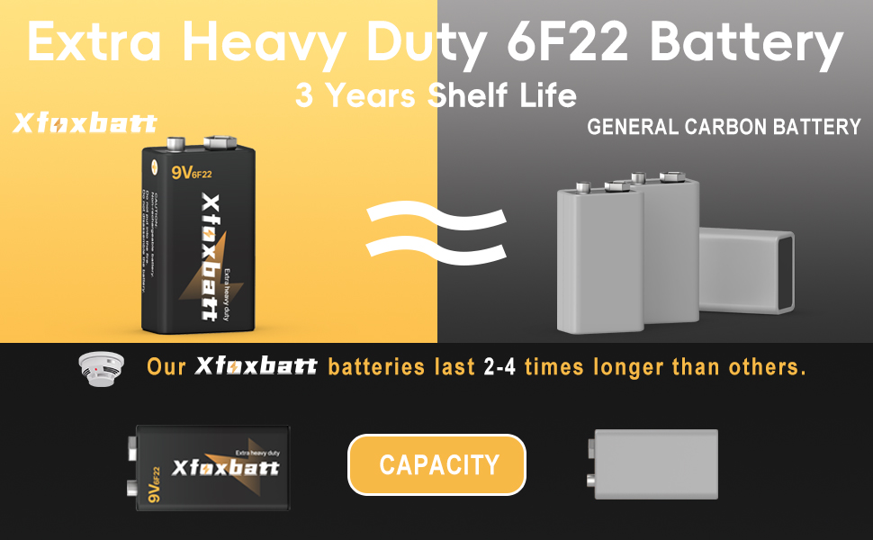 EXTRA HEAVY DUTY 6F22 BATTERY