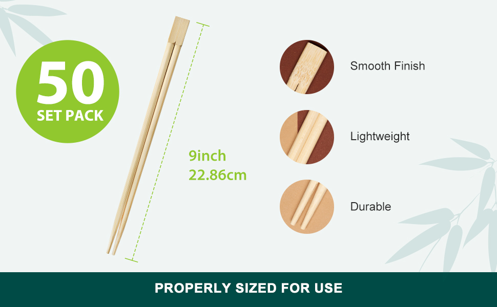 Soeos 50 Disposable Chopsticks Bulk