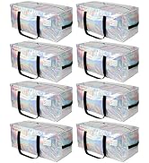 VTSVTS 8 Pack Extra Heavy Duty Large Moving Bags with Comfortable Handle &amp; Strong Zipper,Storage ...