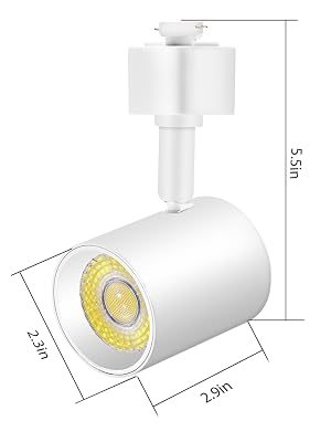 10W TRACK LIGHT SIZE