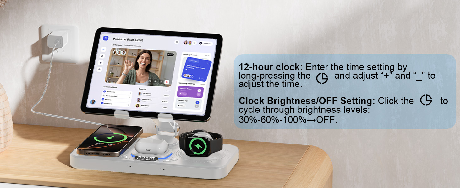 apple watch and phone charging station