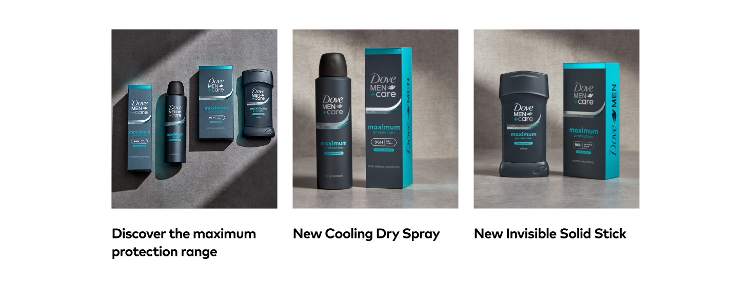 3 images: 2 deos with boxes (spray &amp;amp; stick), spray deo with box, stick deo with box.