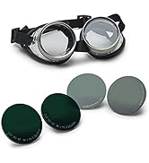 Kings County Tools Safety Shop Goggles Set | Thick German Shatterproof Laminated Glass Lenses | G...
