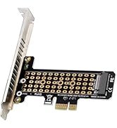 M.2 NVMe SSD to PCIe 4.0 X1 Adapter Card with Matrix Cooling Vents, Enhanced Heat Dissipation for...