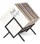 Hudson Hi-Fi Kensington Vinyl Record Storage Holder Black - Vinyl Storage Rack 70 Album Holder Di...